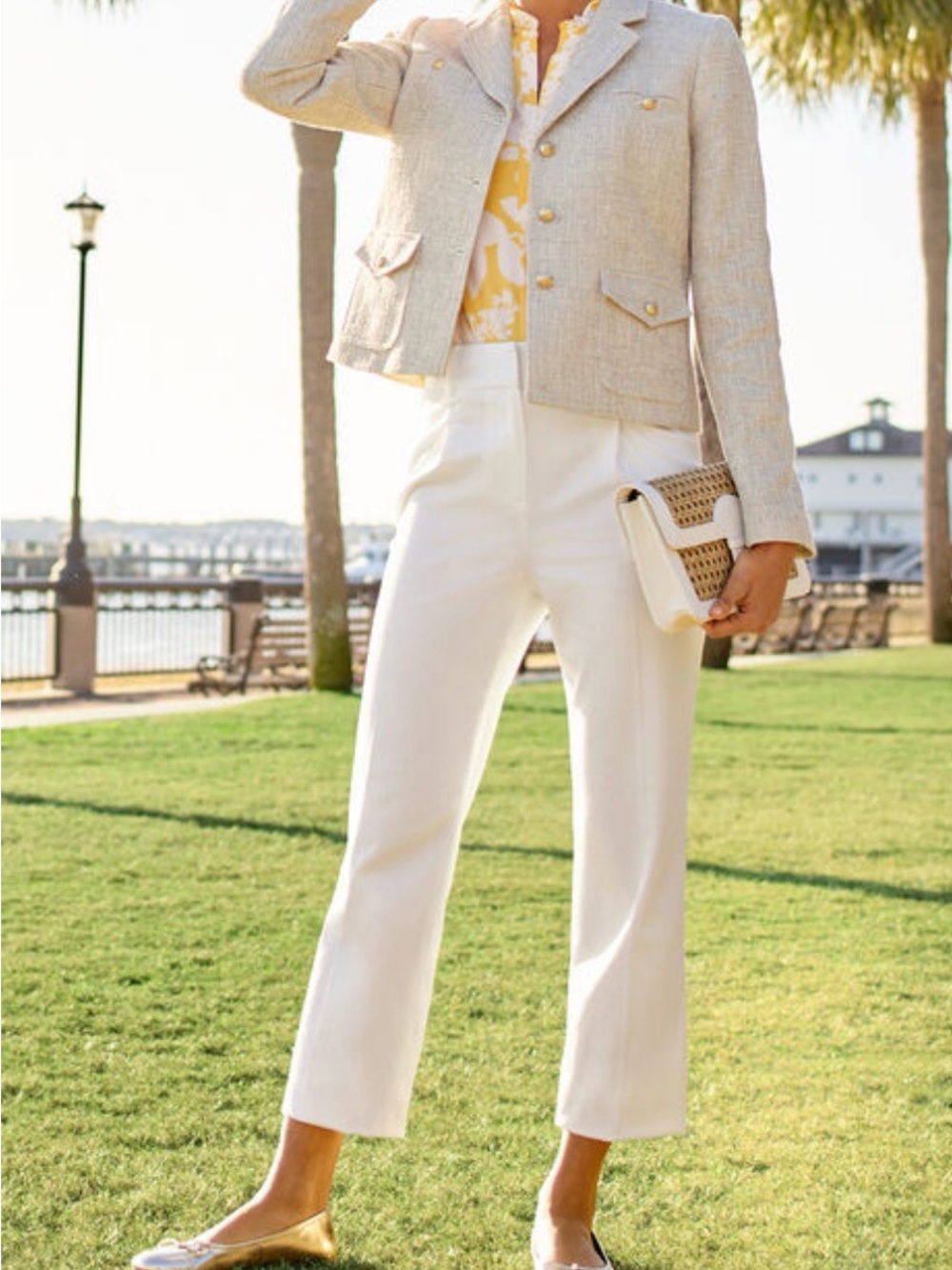 Talbots Bristol Pant White 14
